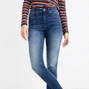 Madewell distressed blue skinny jeans denim size 26